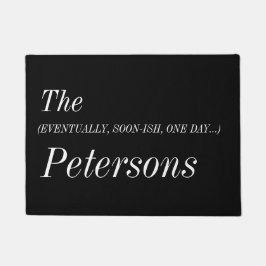 Letztlich, bald, eine Tür Matte