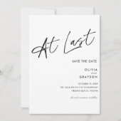Letztlich bearbeitbar modern Save the Date Minimal (Vorderseite)