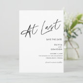 Letztlich bearbeitbar modern Save the Date Minimal (Stehend Vorderseite)