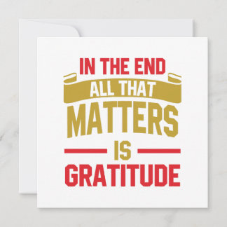 Letztlich geht es nur um Dankbarkeit