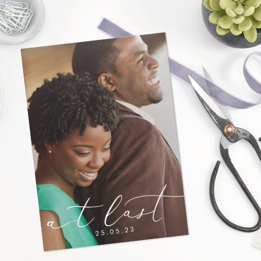 Letztlich moderne Kalligrafie-Foto-Overlay Save The Date