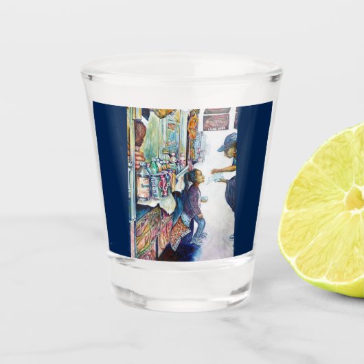 Letztlich produziert Hoffnung Schnapsglas (Vorderseite)
