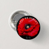 LETZTLICH VERGESSEN WIR POPPY NOVEMBER 11. BUTTON (Vorne & Hinten)