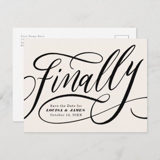 Letztlich verschoben Ändern Sie das Datum Save the Postkarte (Vorne/Hinten)