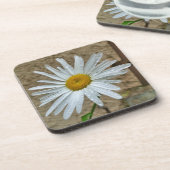 Leucanthemum Bloom Getränkeuntersetzer (Linke Seite)