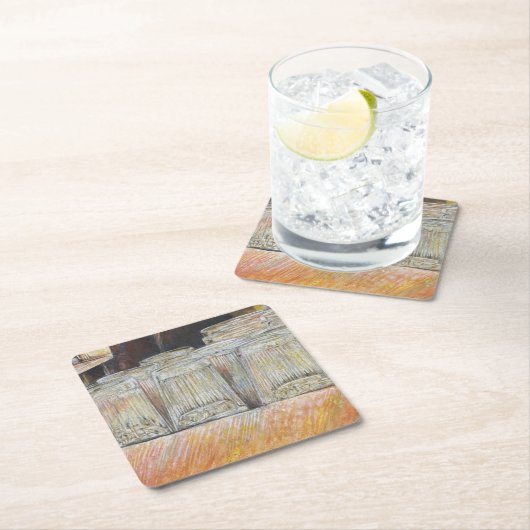 Leuchtäquivalent für leidenschaftliche Emotionen Rechteckiger Pappuntersetzer (Vor Ort)