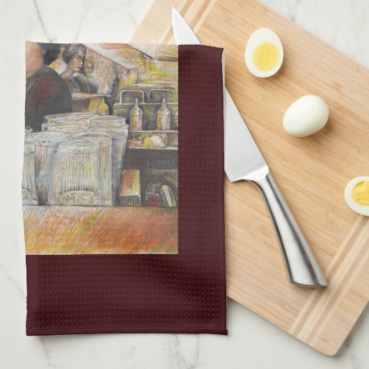 Leuchtäquivalent von leidenschaftlichen Emotionen Geschirrtuch (Viertel Falte)