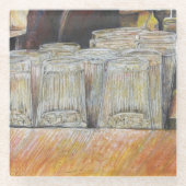 Leuchtäquivalent von leidenschaftlichen Emotionen Glasuntersetzer (Vorderseite)