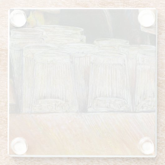 Leuchtäquivalent von leidenschaftlichen Emotionen Glasuntersetzer (Rückseite)