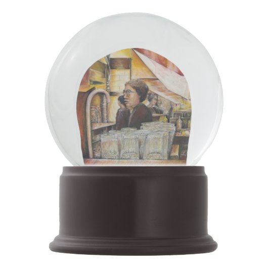 Leuchtäquivalent von leidenschaftlichen Emotionen Schneekugel (Rückseite)