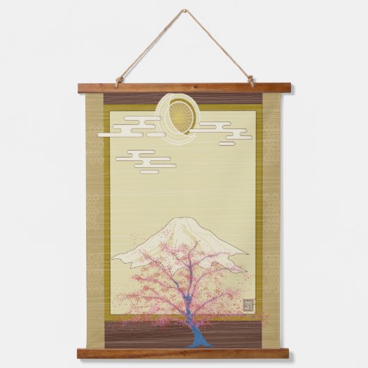 Leuchtbaum Wandteppich Mit Holzrahmen (Vorderseite)