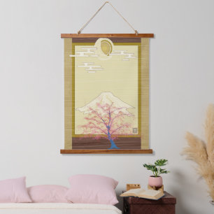 Leuchtbaum Wandteppich Mit Holzrahmen