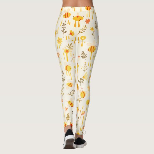 Leuchtbiene Leggings (Rückseite)