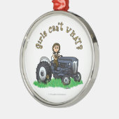 Leuchtblauer Bauer Ornament Aus Metall (Links)