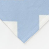 Leuchtblauer Gitter in Weiß Fleecedecke (Ecke)