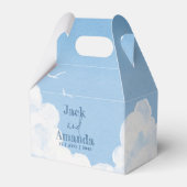 Leuchtblauer Himmelsblau - Gastgeschenk Hochzeit Geschenkschachtel (Rückseite)