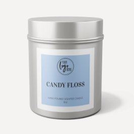 Leuchtblauer Quadrat grenzt Ihr Logo-Kerzensiegel  Quadratischer Aufkleber