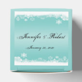 Leuchtblauer und weißer Schneeflocken-Gastgeschenk Geschenkschachtel (Oben)