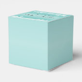 Leuchtblauer und weißer Schneeflocken-Gastgeschenk Geschenkschachtel (Rückseite)