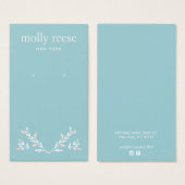 Leuchtblauer Zweigstellenkarte (Vorne & Hinten)