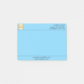 Leuchtblaues Logo Post-it Klebezettel (Vorderseite)
