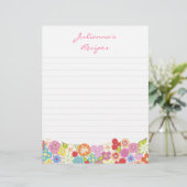 Leuchtblüten Rezept-Binder Beifügen Letter-Seiten (Stehend Vorderseite)