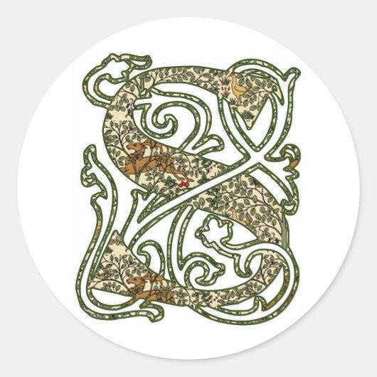 Leuchtbuchstabe "S" Runder Aufkleber (Vorderseite)