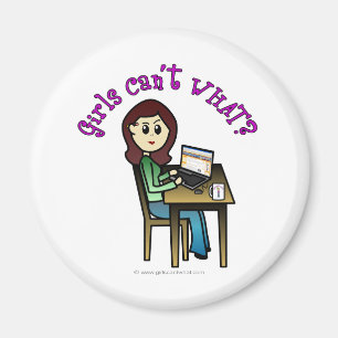 Leuchtcomputer-Mädchen Magnet