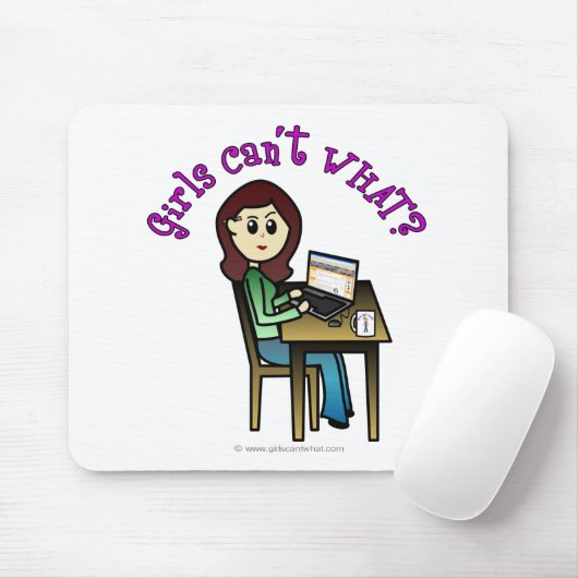 Leuchtcomputer-Mädchen Mousepad (Mit Mouse)