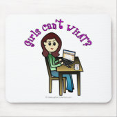 Leuchtcomputer-Mädchen Mousepad (Vorne)