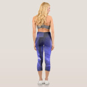 Leuchtdichte Resilienz Blau Capri Leggings (Rückseite)