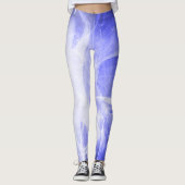 Leuchtdichte Resilienz Blau Leggings (Vorderseite)
