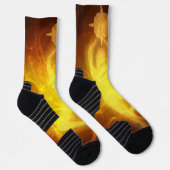 Leuchtdichte Widerstandskraft Orange Socken (Rechts)