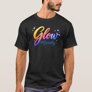 Leuchte Anders - Lebendiges Neon-Regenbogen-T-Shir T-Shirt