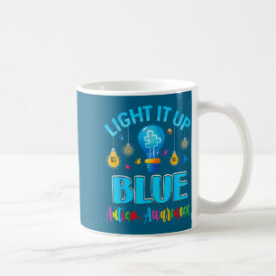Leuchte blau autistische Autismus-Bewusstsein Männ Kaffeetasse