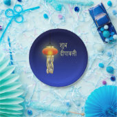 Leuchte Diwali Lampe - Papierplatte Pappteller (Party)
