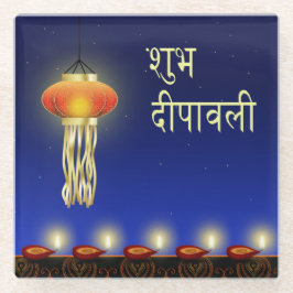 Leuchte Diwali Lampe - Untersetzer aus Glas