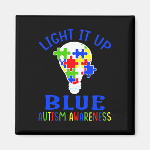 Leuchte es Blau Autismus-Bewusstsein Autistisches  Magnet