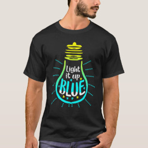 Leuchte es Blau Autismus-Bewusstsein Puzzle Teil R T-Shirt