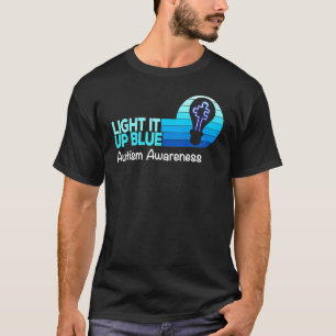 Leuchte es Blau Autismus-Bewusstsein Puzzleteil R T-Shirt