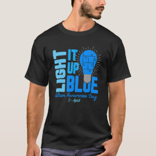 Leuchte es Blau Autismus-Bewusstsein Puzzleteil R T-Shirt