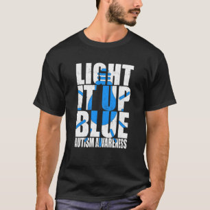 Leuchte es Blau Autismus Ich trage Blau für das Be T-Shirt