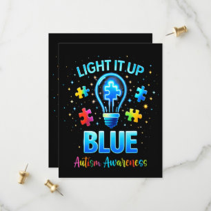 Leuchte es Blau Autistische Autismuserkennung Save The Date