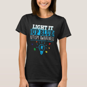 Leuchte es Blau Puzzle-Teil Autismus-Bewusstsein   T-Shirt
