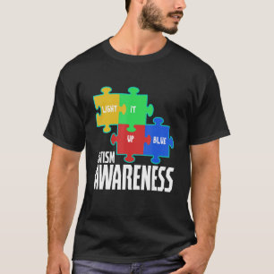 Leuchte es Blaues Puzzle Inspirierend Autismus Bew T-Shirt