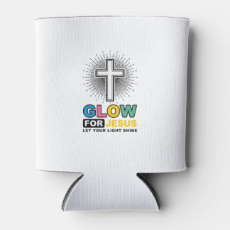 Leuchte für Jesus Christliches Kreuz Licht-Shirt-D Dosenkühler