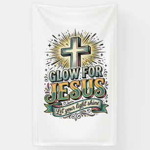 Leuchte für Jesus Vintage Christian Kreuz Shirt Banner