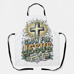 Leuchte für Jesus Vintage Christian Kreuz Shirt Schürze