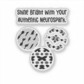 Leuchte Hell Authentischer Neurospark Neurodiversi Aufkleber (Vorderseite)