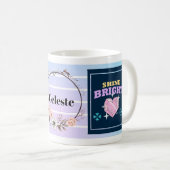 Leuchte Hell – Personalisierte Florale Inspirieren Kaffeetasse (VorderseiteRechts)